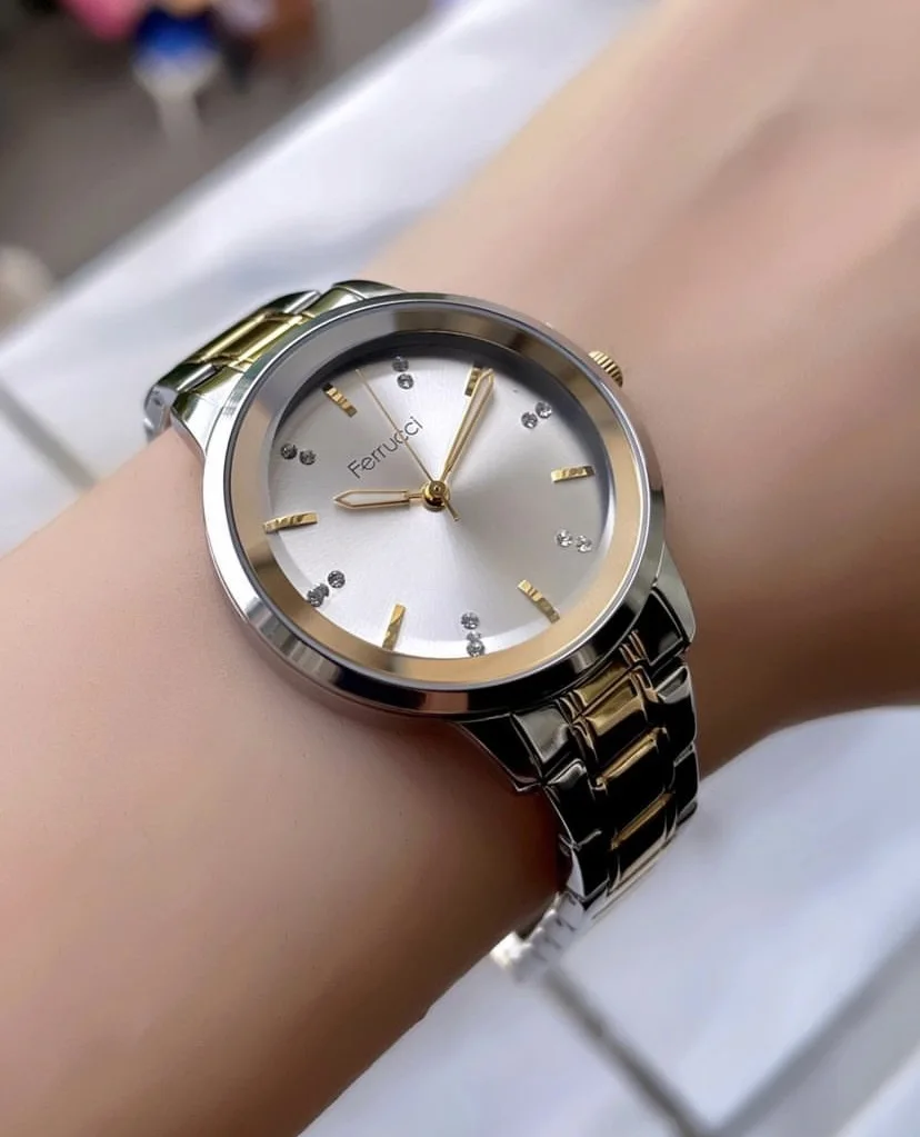 Ferrucci FBG17003A Gümüş Kadranlı Çelik Kordonlu Kadın Kol Saati