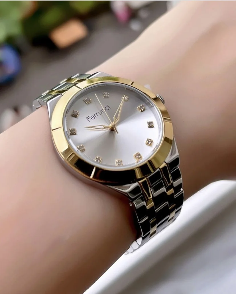 Ferrucci FBG17004A Gümüş Kadranlı Çelik Kordonlu Kadın Kol Saati