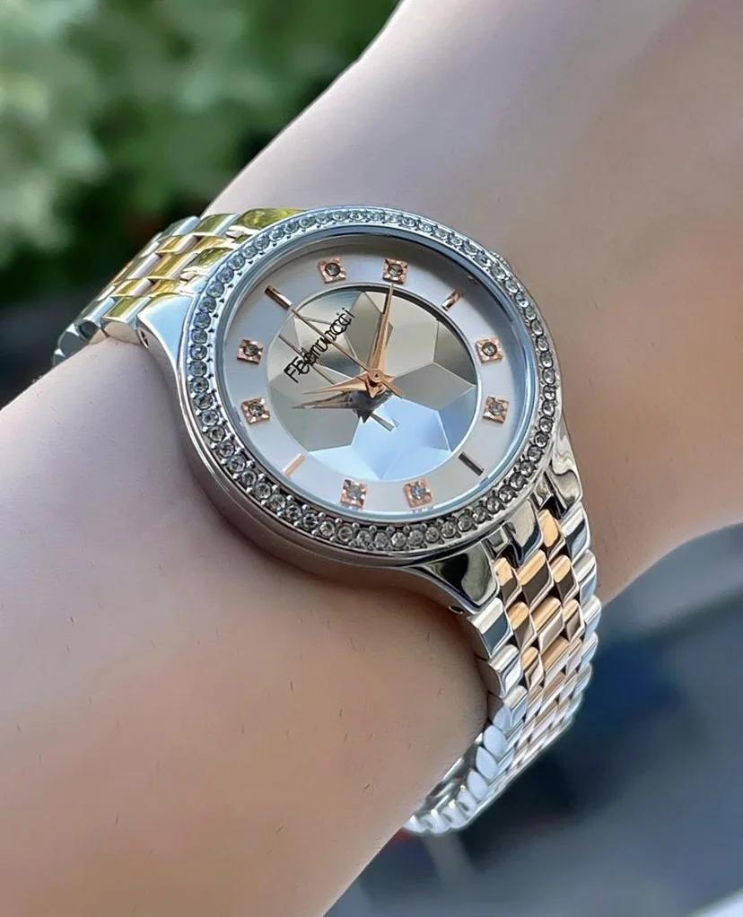 Ferrucci FBG17008B Gümüş Kadranlı Çelik Kordonlu Kadın Kol Saati