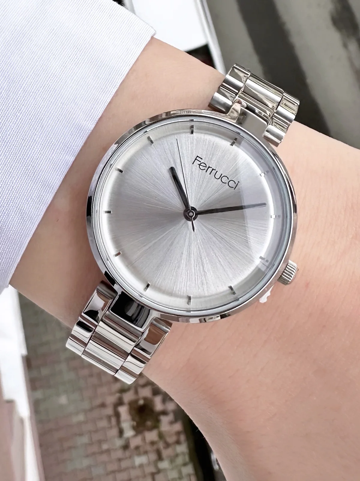 Ferrucci FBG17142C Gümüş Kadranlı Çelik Kordonlu Kadın Kol Saati