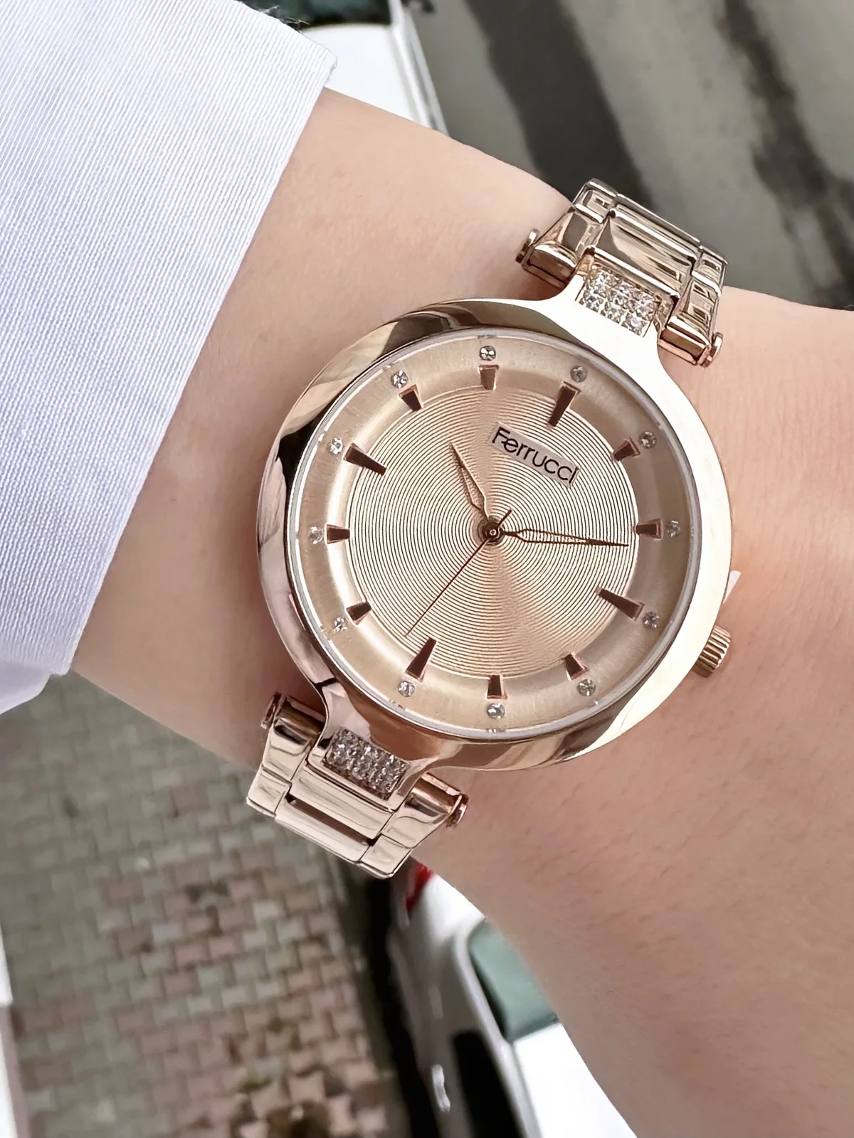 Ferrucci FBG17143A Rose Kadranlı Çelik Kordonlu Kadın Kol Saati