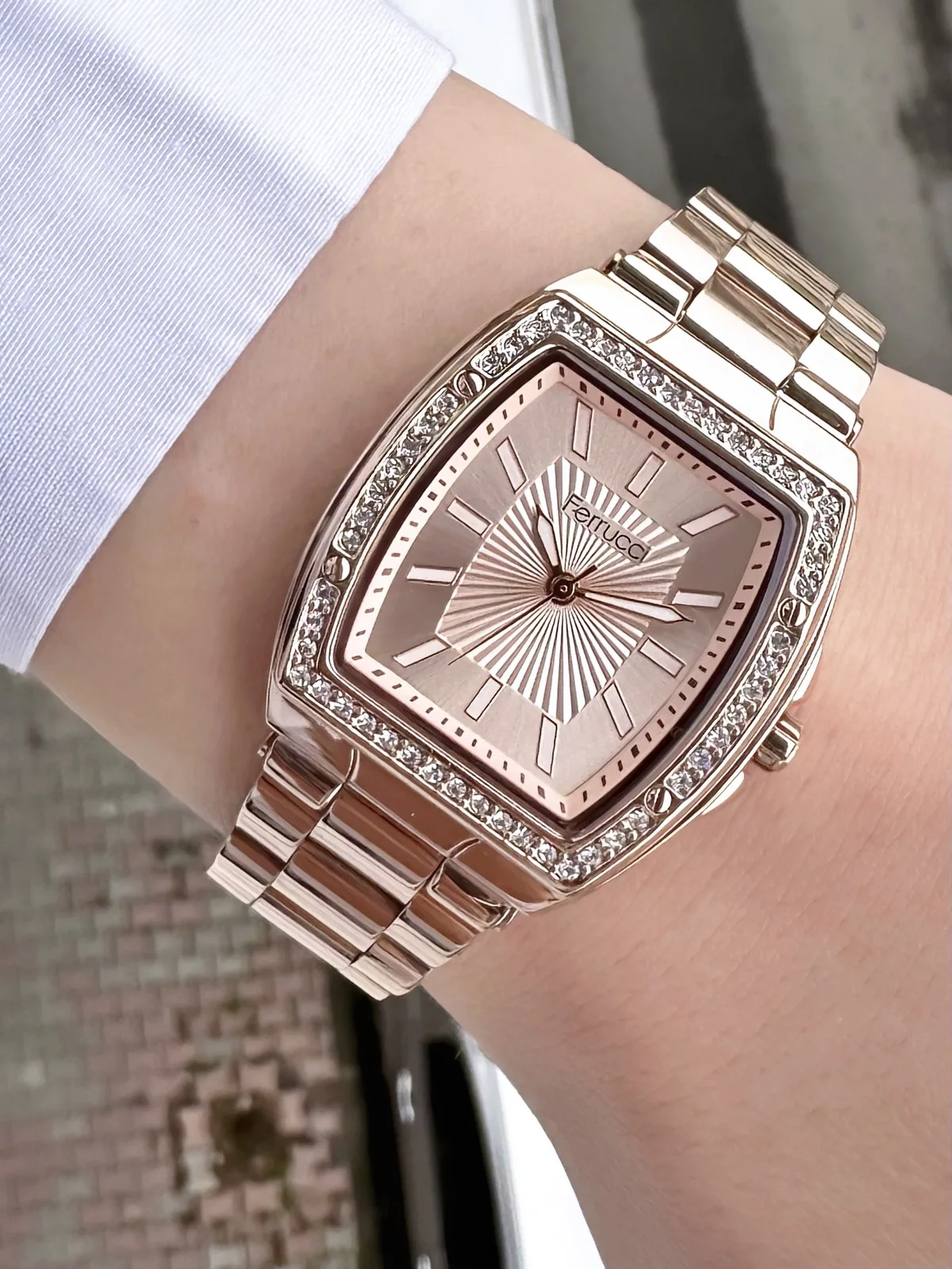 Ferrucci FBG17145C Rose Kadranlı Çelik Kordonlu Kadın Kol Saati