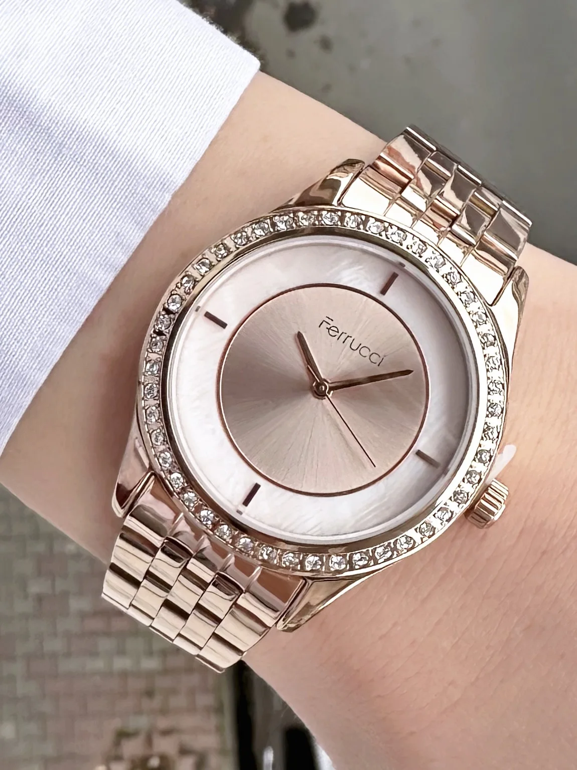 Ferrucci FBG17154C Rose Kadranlı Çelik Kordonlu Kadın Kol Saati
