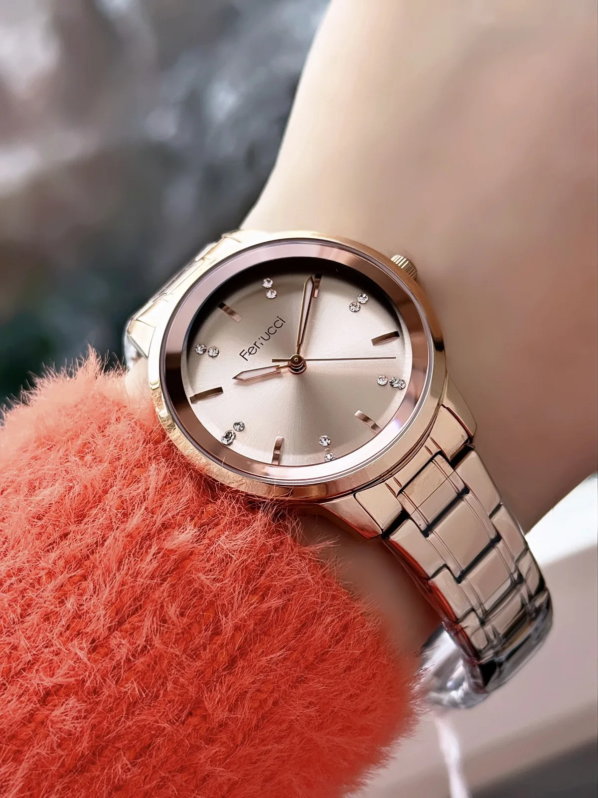 Ferrucci FBG17155A Rose Kadranlı Çelik Kordonlu Kadın Kol Saati