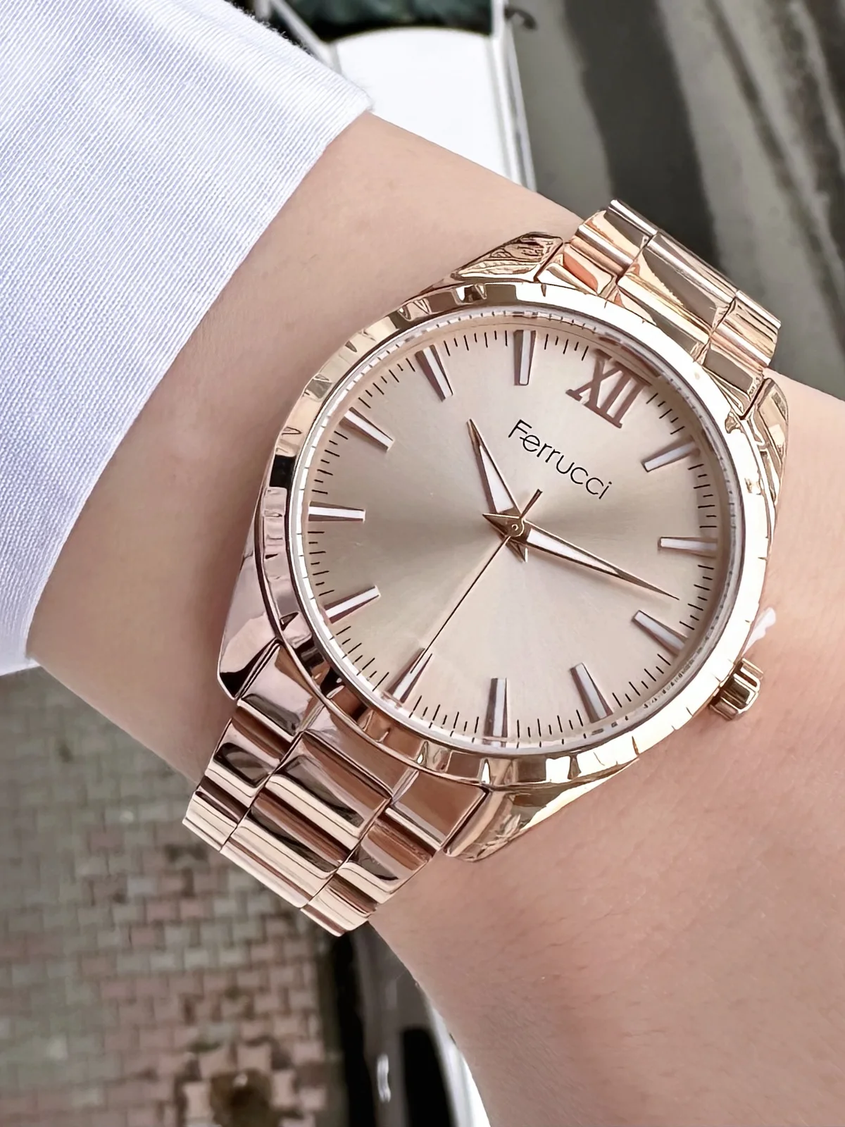 Ferrucci FBG17156A Rose Kadranlı Çelik Kordonlu Kadın Kol Saati