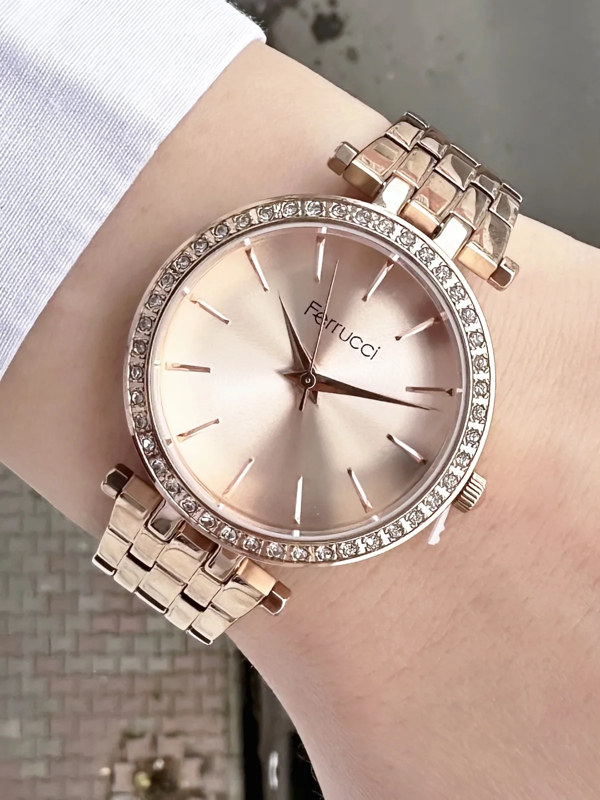Ferrucci FBG17159E Rose Kadranlı Çelik Kordonlu Kadın Kol Saati