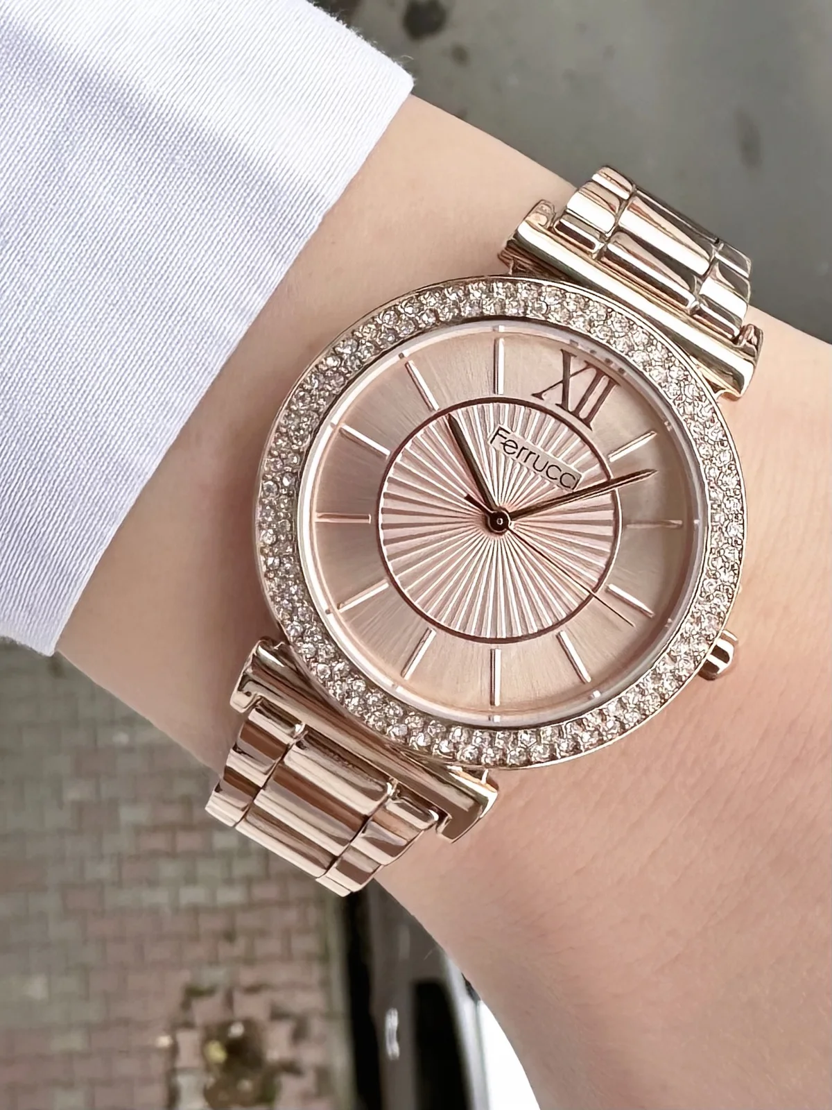 Ferrucci FBG17160D Rose Kadranlı Çelik Kordonlu Kadın Kol Saati