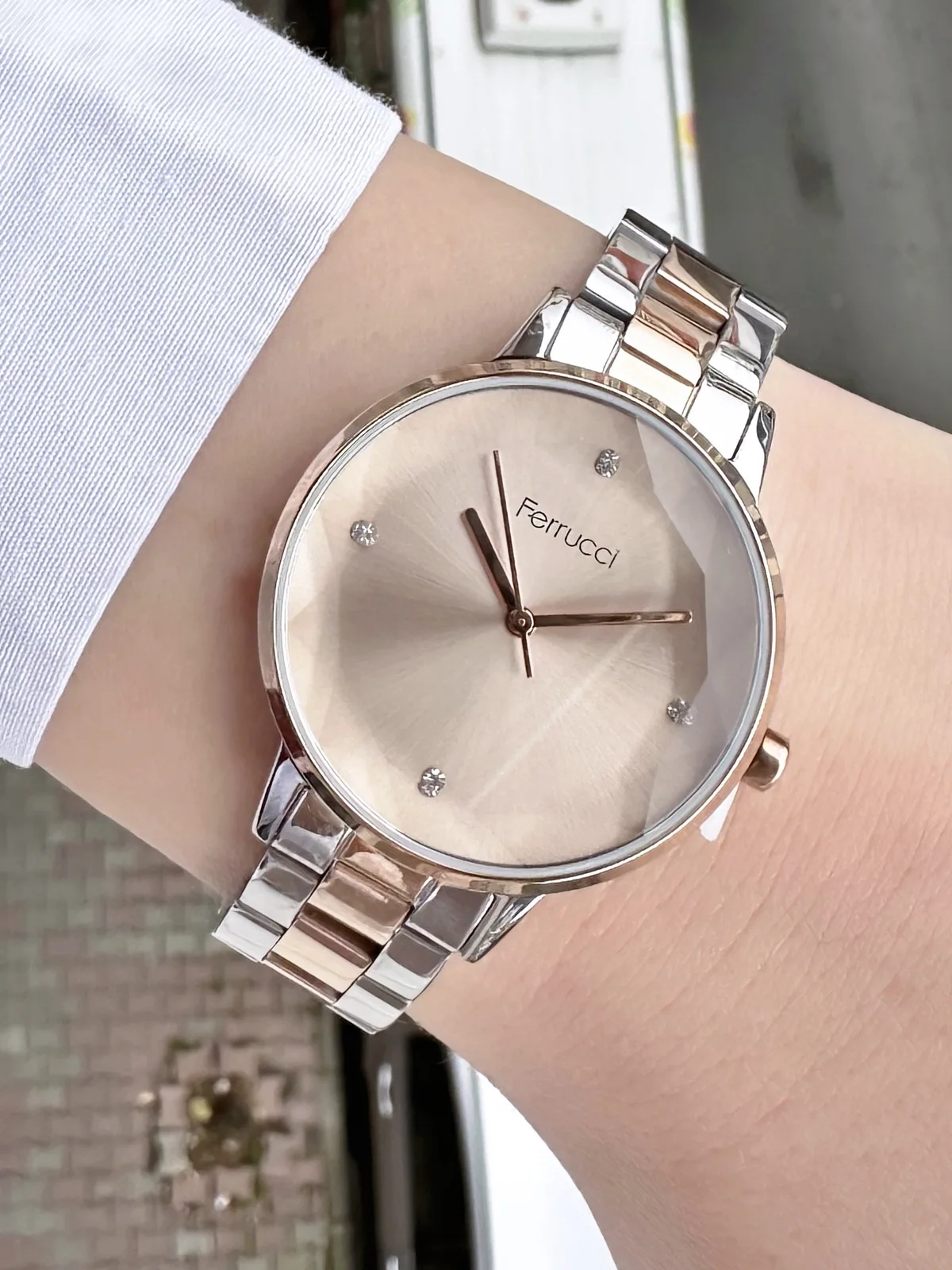 Ferrucci FBG17163C Rose Kadranlı Çelik Kordonlu Kadın Kol Saati