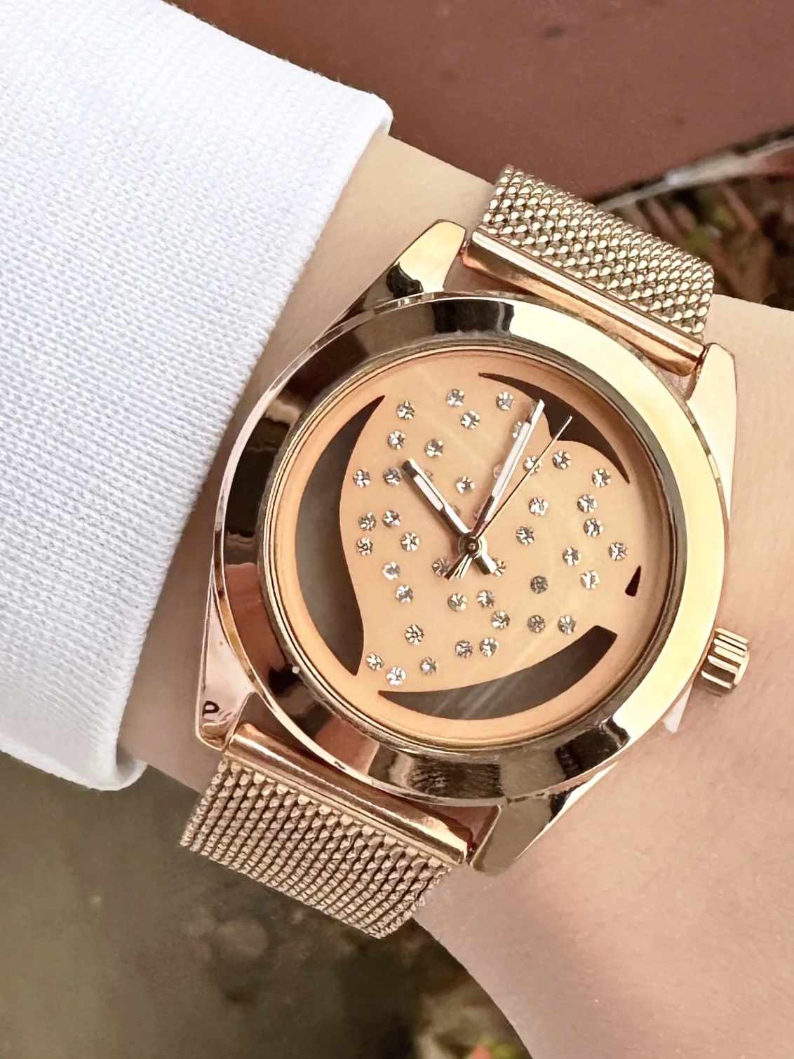 Ferrucci FBG17183C Rose Kadranlı Hasır Kordonlu Kadın Kol Saati
