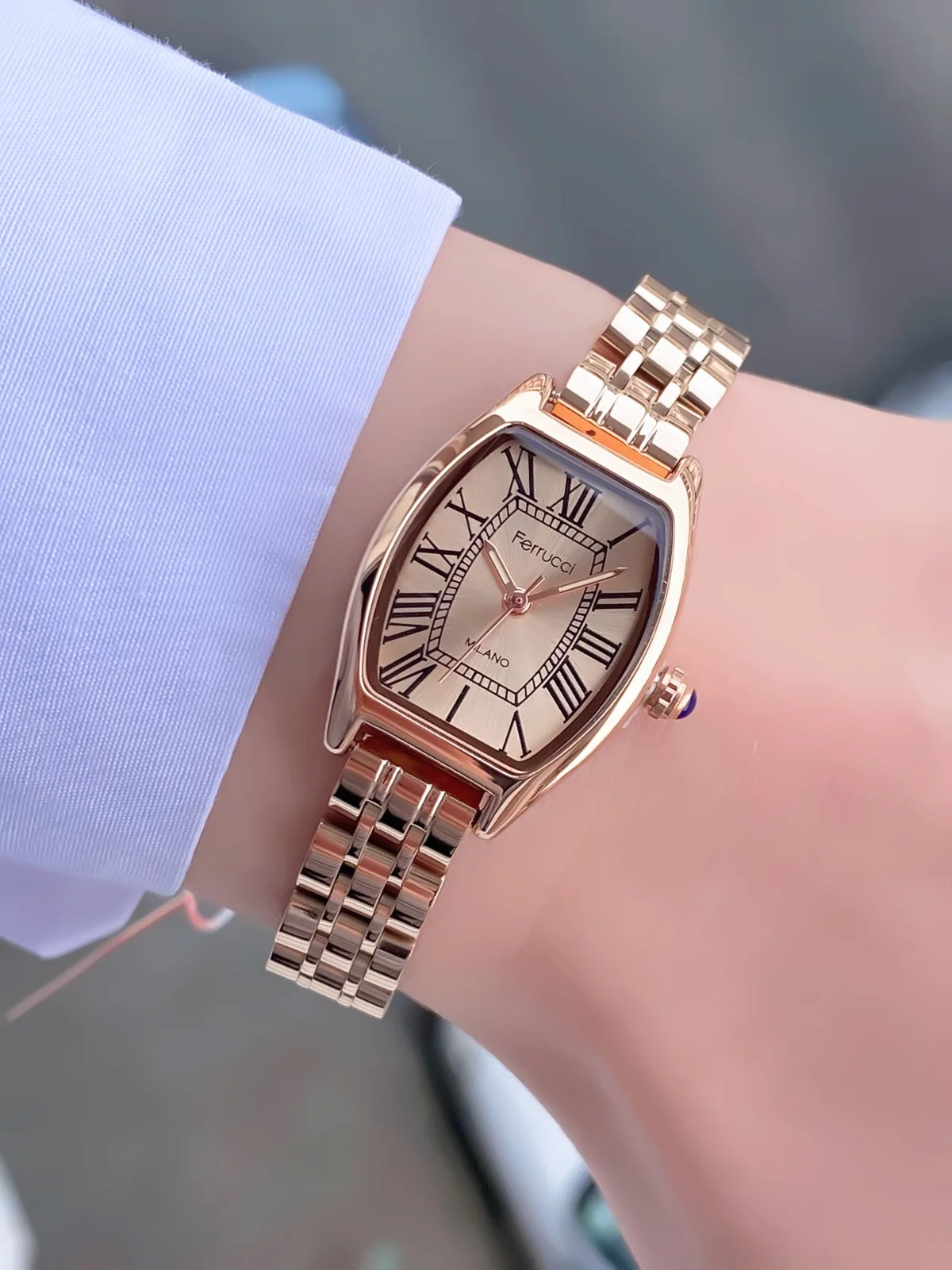 Ferrucci FBG17190D Rose Kadranlı Çelik Kordonlu Kadın Kol Saati
