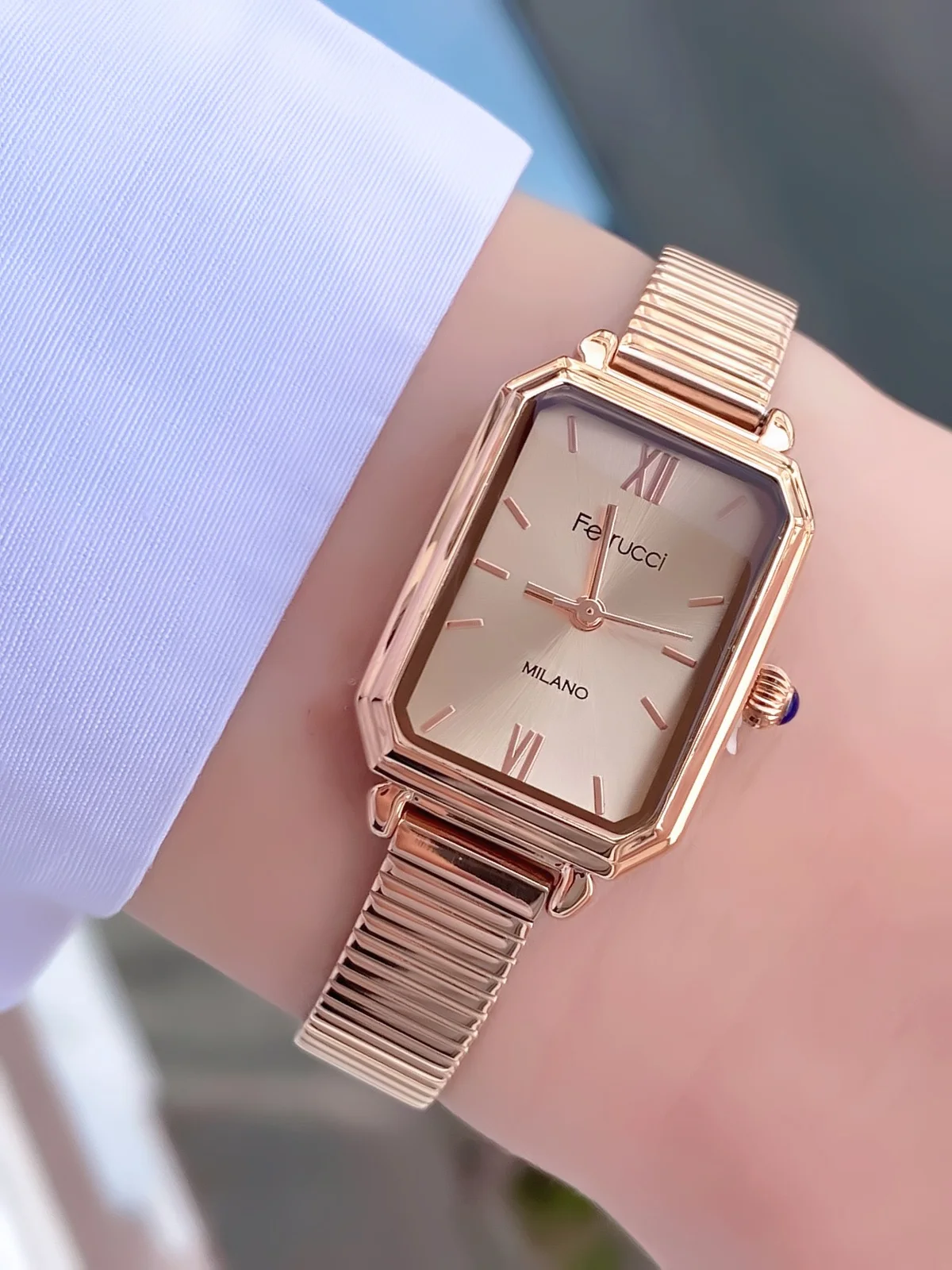 Ferrucci FBG17196C Rose Kadranlı Çelik Kordonlu Kadın Kol Saati