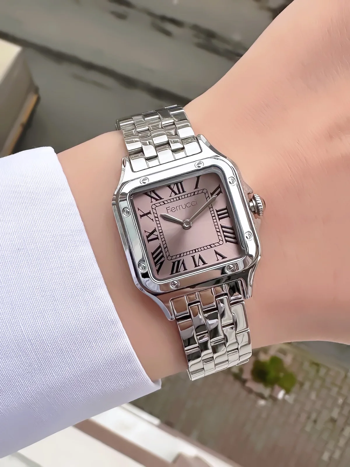 Ferrucci FBG17205C Rose Kadranlı Çelik Kordonlu Kadın Kol Saati