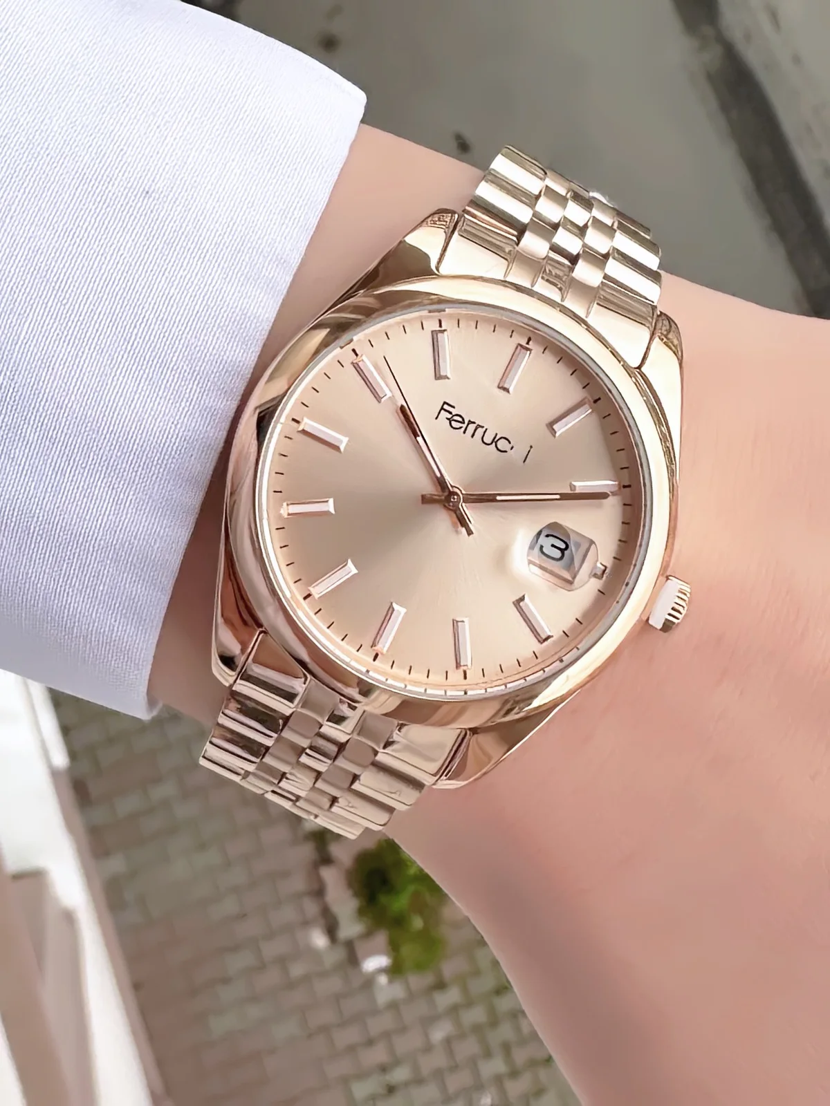 Ferrucci FBG17209A Rose Kadranlı Çelik Kordonlu Kadın Kol Saati