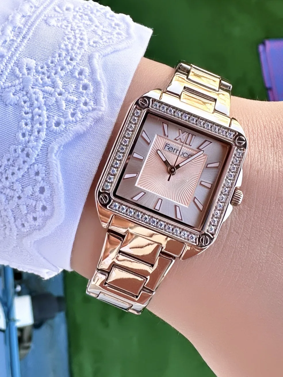 Ferrucci FBG17216C Rose Kadranlı Çelik Kordonlu Kadın Kol Saati