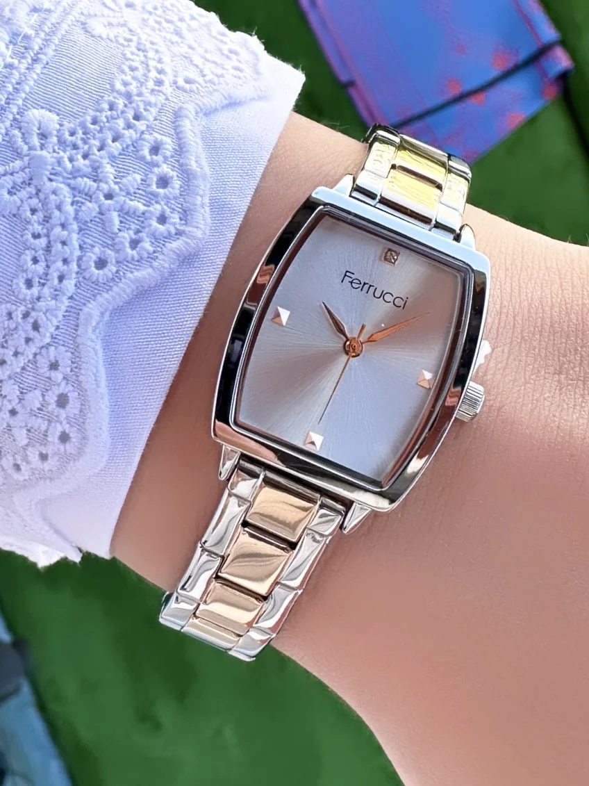 Ferrucci FBG17225C Rose Kadranlı Çelik Kordonlu Kadın Kol Saati