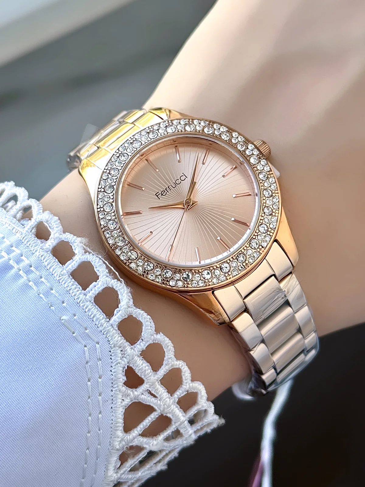 Ferrucci FBG17268B Rose Kadranlı Çelik Kordonlu Kadın Kol Saati