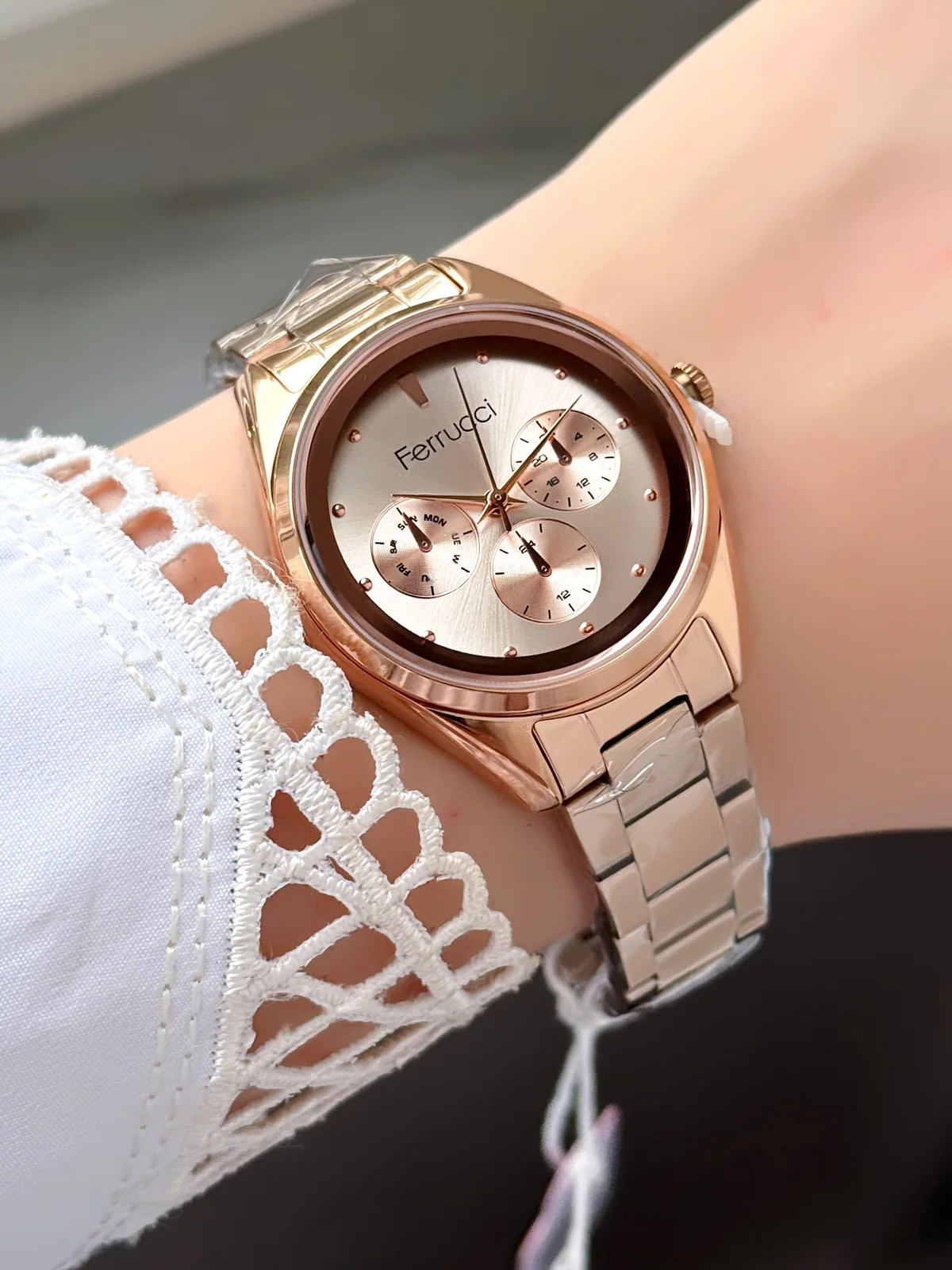 Ferrucci FBG17270B Rose Kadranlı Çelik Kordonlu Kadın Kol Saati