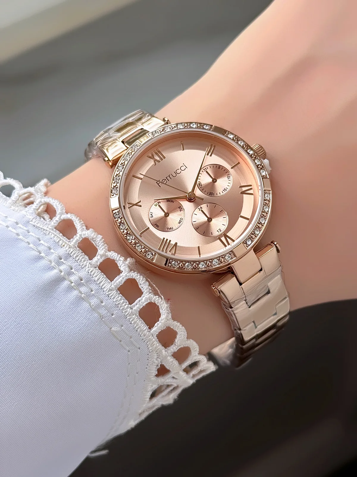 Ferrucci FBG17274A Rose Kadranlı Çelik Kordonlu Kadın Kol Saati