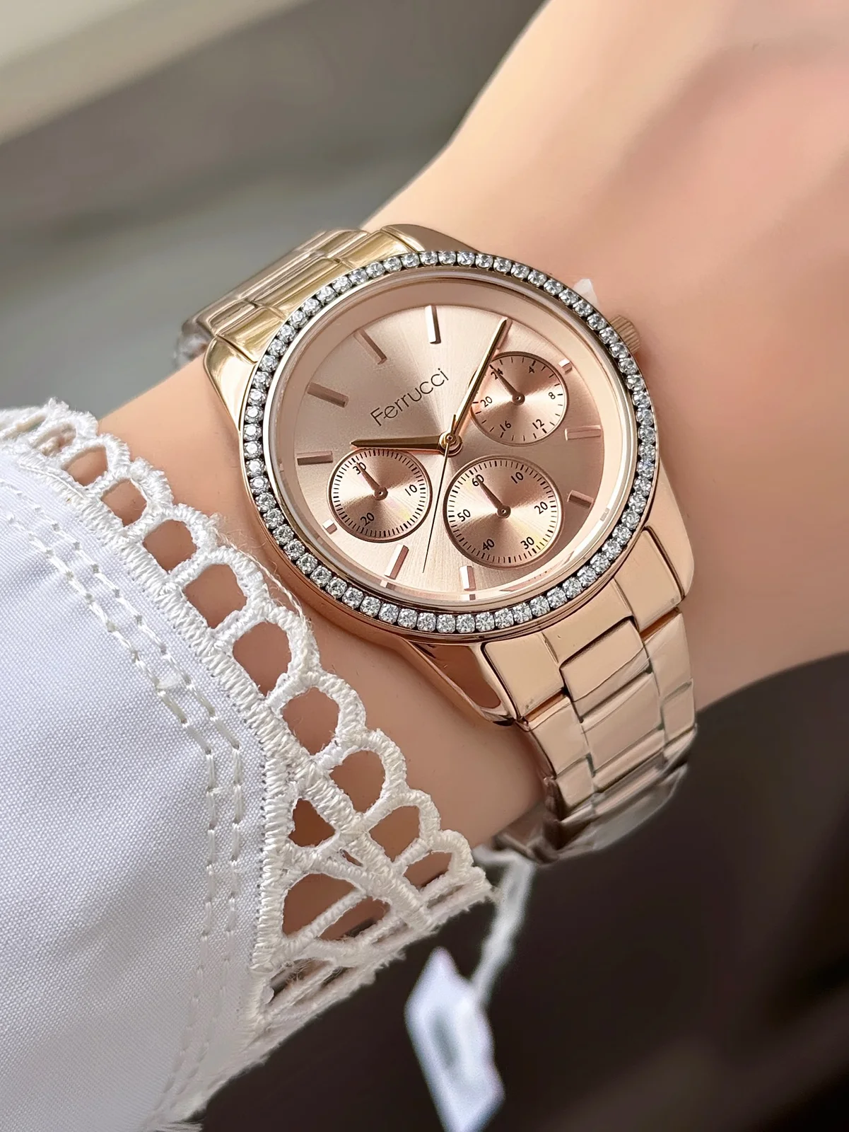 Ferrucci FBG17279A Rose Kadranlı Çelik Kordonlu Kadın Kol Saati