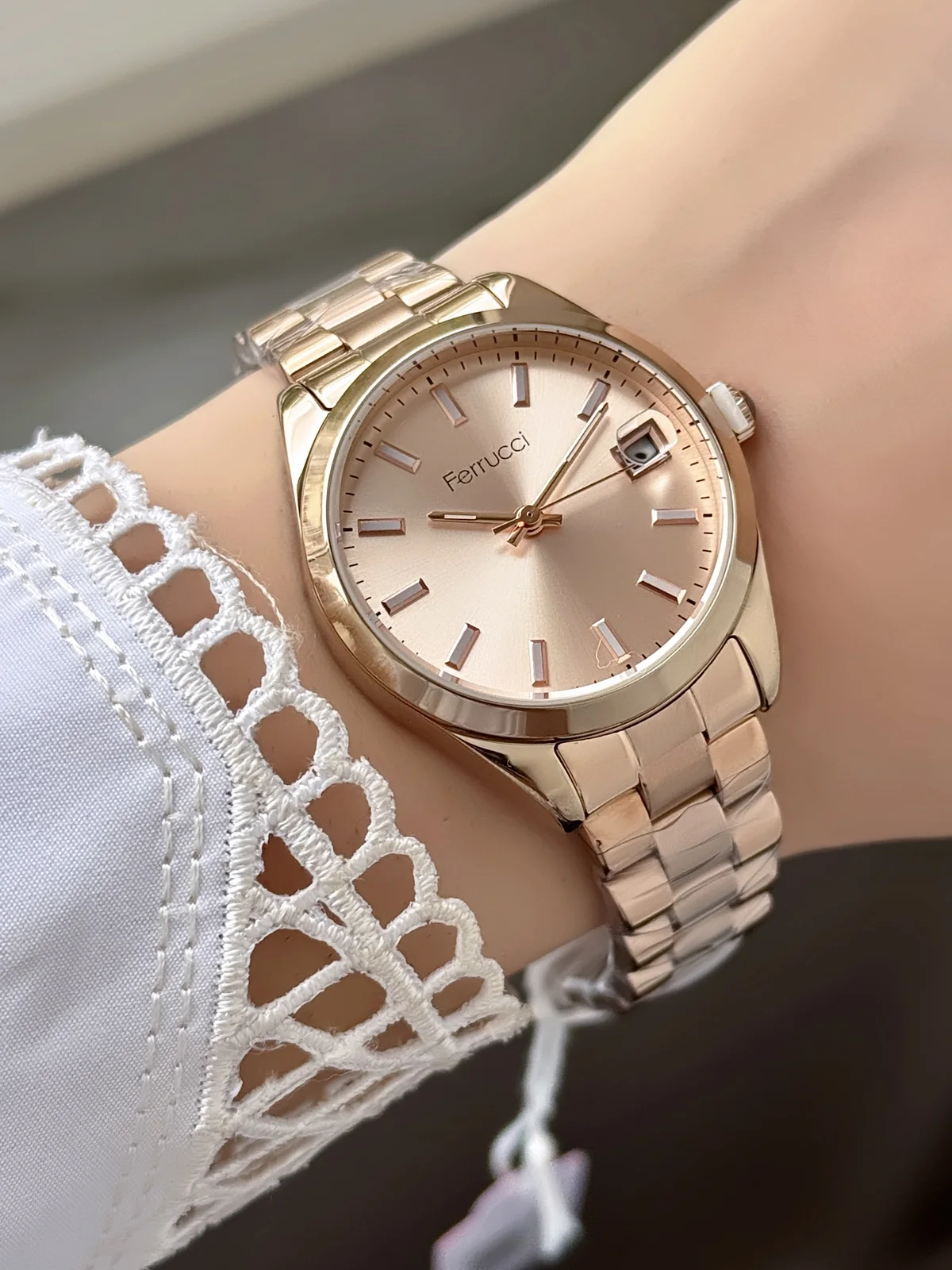 Ferrucci FBG17280A Rose Kadranlı Çelik Kordonlu Kadın Kol Saati