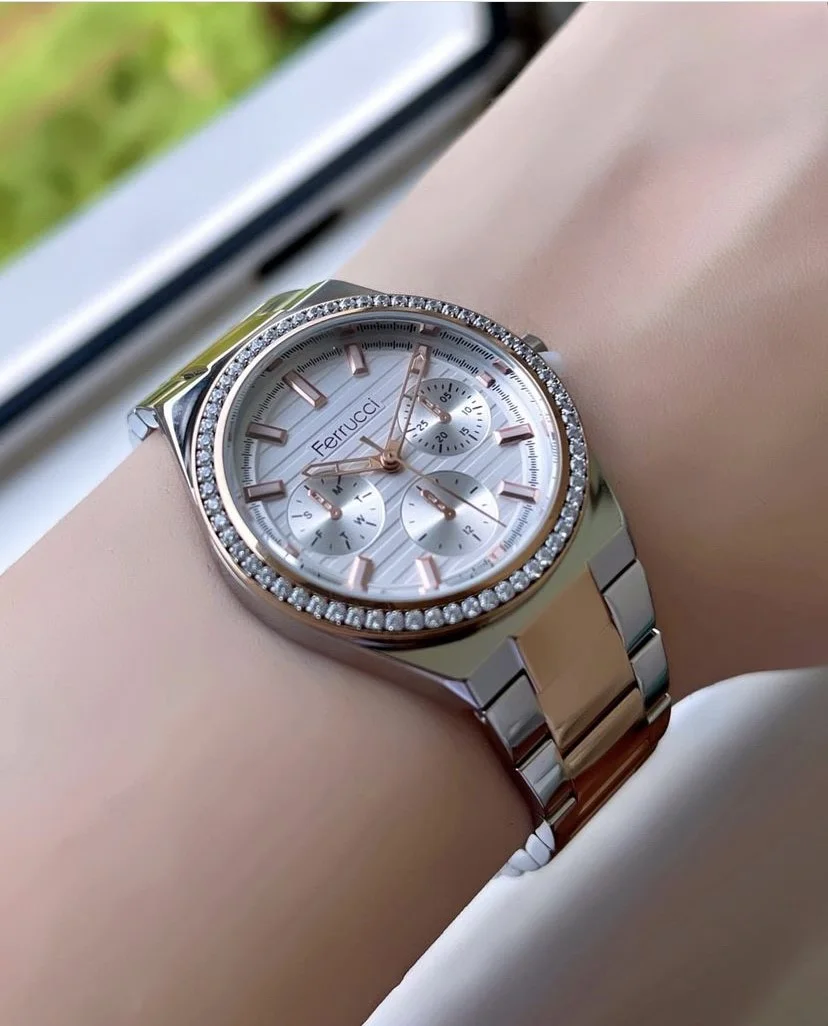 Ferrucci FBH18002A Gümüş Kadranlı Çelik Kordonlu Kadın Kol Saati