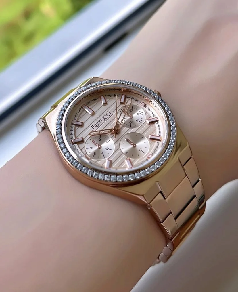 Ferrucci FBH18002C Rose Kadranlı Çelik Kordonlu Kadın Kol Saati