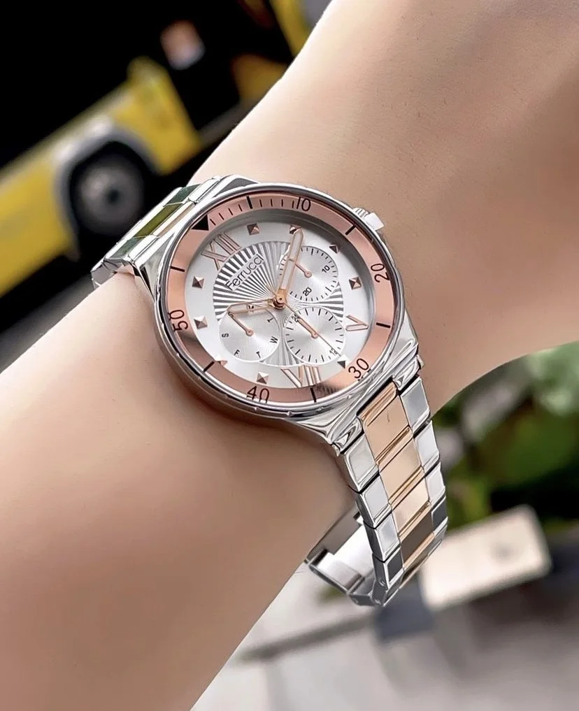 Ferrucci FBH18004A Gümüş Kadranlı Çelik Kordonlu Kadın Kol Saati