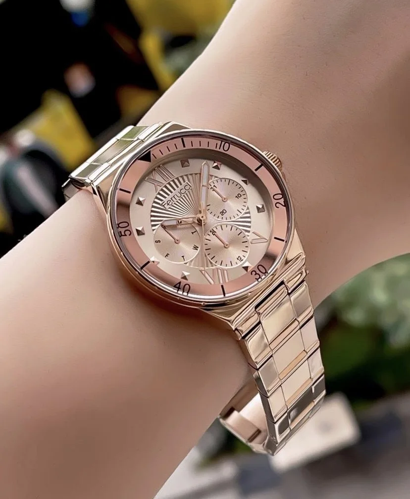 Ferrucci FBH18004C Rose Kadranlı Çelik Kordonlu Kadın Kol Saati
