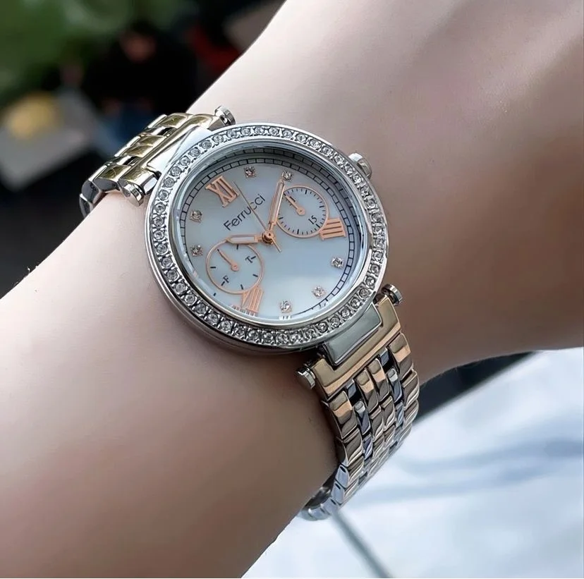 Ferrucci FBH18006D Gümüş Kadranlı Çelik Kordonlu Kadın Kol Saati