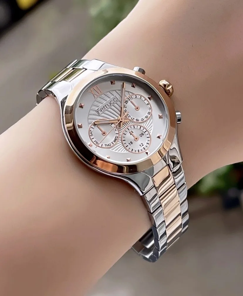 Ferrucci FBH18008A Rose Kadranlı Çelik Kordonlu Kadın Kol Saati