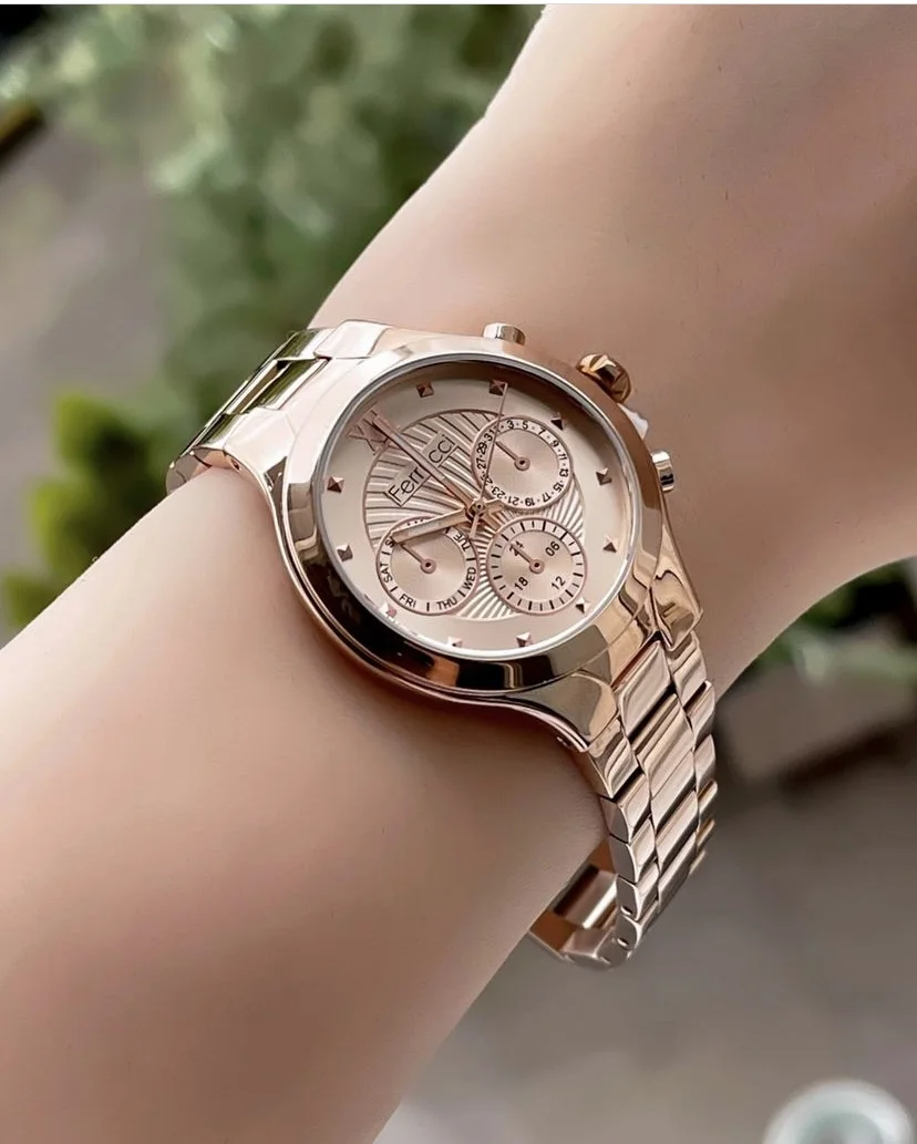 Ferrucci FBH18008C Rose Kadranlı Çelik Kordonlu Kadın Kol Saati