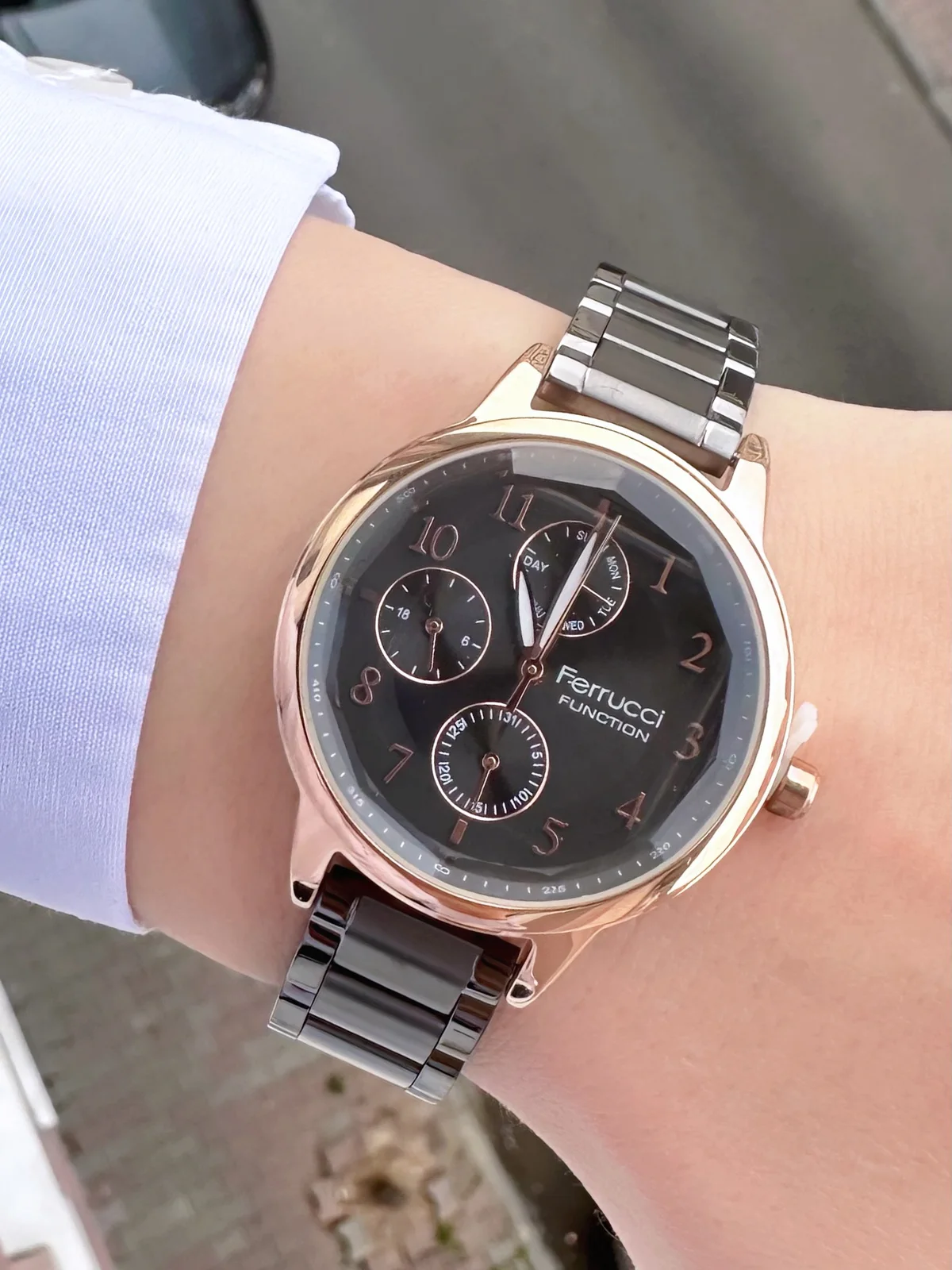 Ferrucci FBH18010C Gri Kadranlı Çelik Kordonlu Kadın Kol Saati