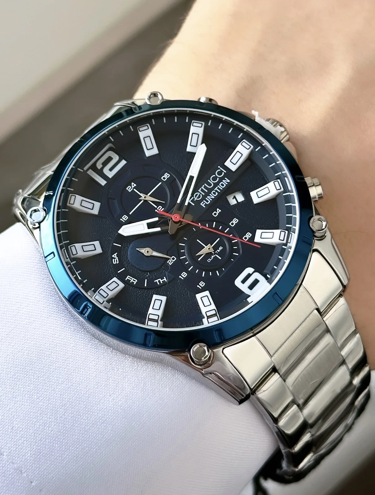 Ferrucci FEH28107B Siyah Kadranlı Çelik Kordonlu Erkek Kol Saati